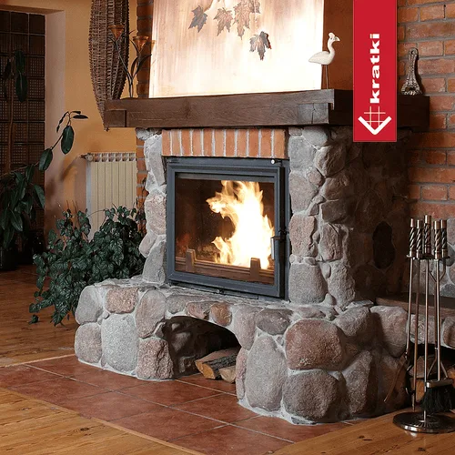 Chimenea de leña de hierro fundido KRATKI AMELIA 21 kW Ø 200