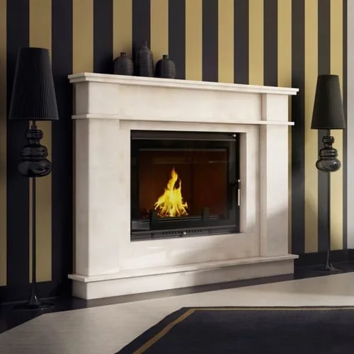 Chimenea de leña de hierro fundido KRATKI AMELIA DECO 21 kW Ø 200