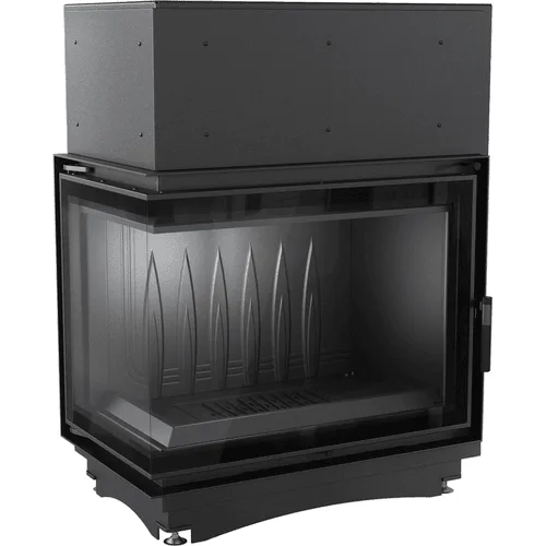 Chimenea de leña de hierro fundido KRATKI AMELIA DECO izquierda 21 kW Ø 200
