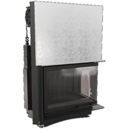 Chimenea de leña de hierro fundido KRATKI AMELIA derecha 21 kW Ø 200 puerta elevable