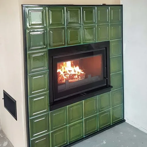 Chimenea de leña de hierro fundido KRATKI FRANEK 14 kW Ø 200