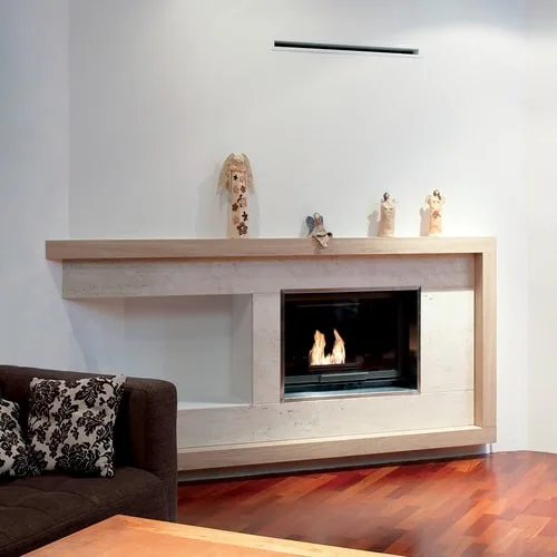 Chimenea de leña de hierro fundido KRATKI OLIWIA 16 kW Ø 200 puerta elevable