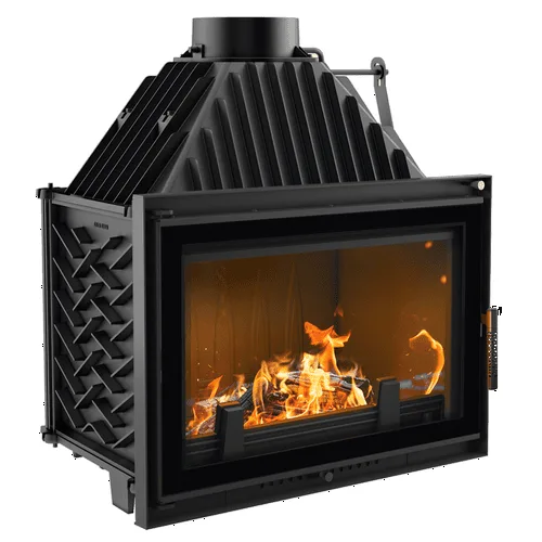 Chimenea de leña de hierro fundido KRATKI OLIWIA DECO 16 kW Ø 200