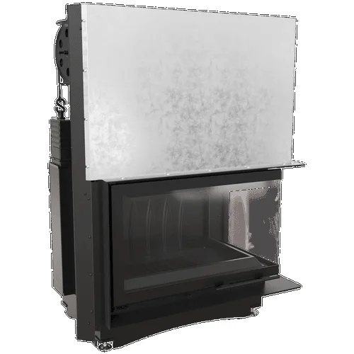 Chimenea de leña de hierro fundido KRATKI OLIWIA derecha 16 kW Ø 200 puerta elevable