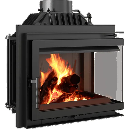 Chimenea de leña de hierro fundido KRATKI SIMPLE derecha 8 kW Ø 200