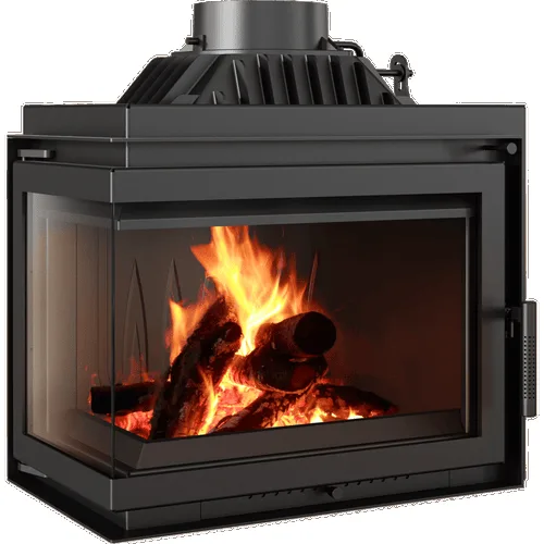 Chimenea de leña de hierro fundido KRATKI SIMPLE izquierda 8 kW Ø 200