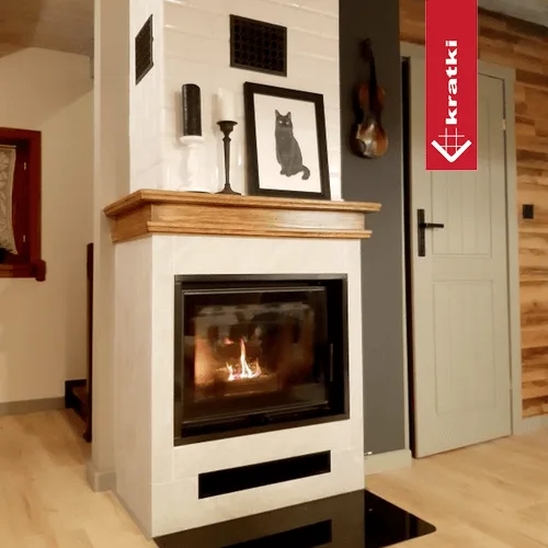 Chimenea de leña de hierro fundido KRATKI ZUZIA ECO 12 kW Ø 200