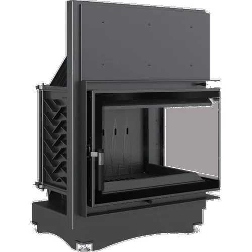 Chimenea de leña de hierro fundido KRATKI ZUZIA ECO DECO derecha 12 kW Ø 200