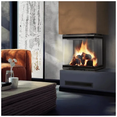 Chimenea de leña KRATKI NBC 500/500 8 kW Ø 200 puerta elevable
