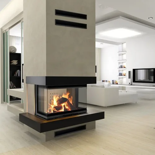Chimenea de leña KRATKI NBC 680/280 7 kW Ø 160 puerta elevable