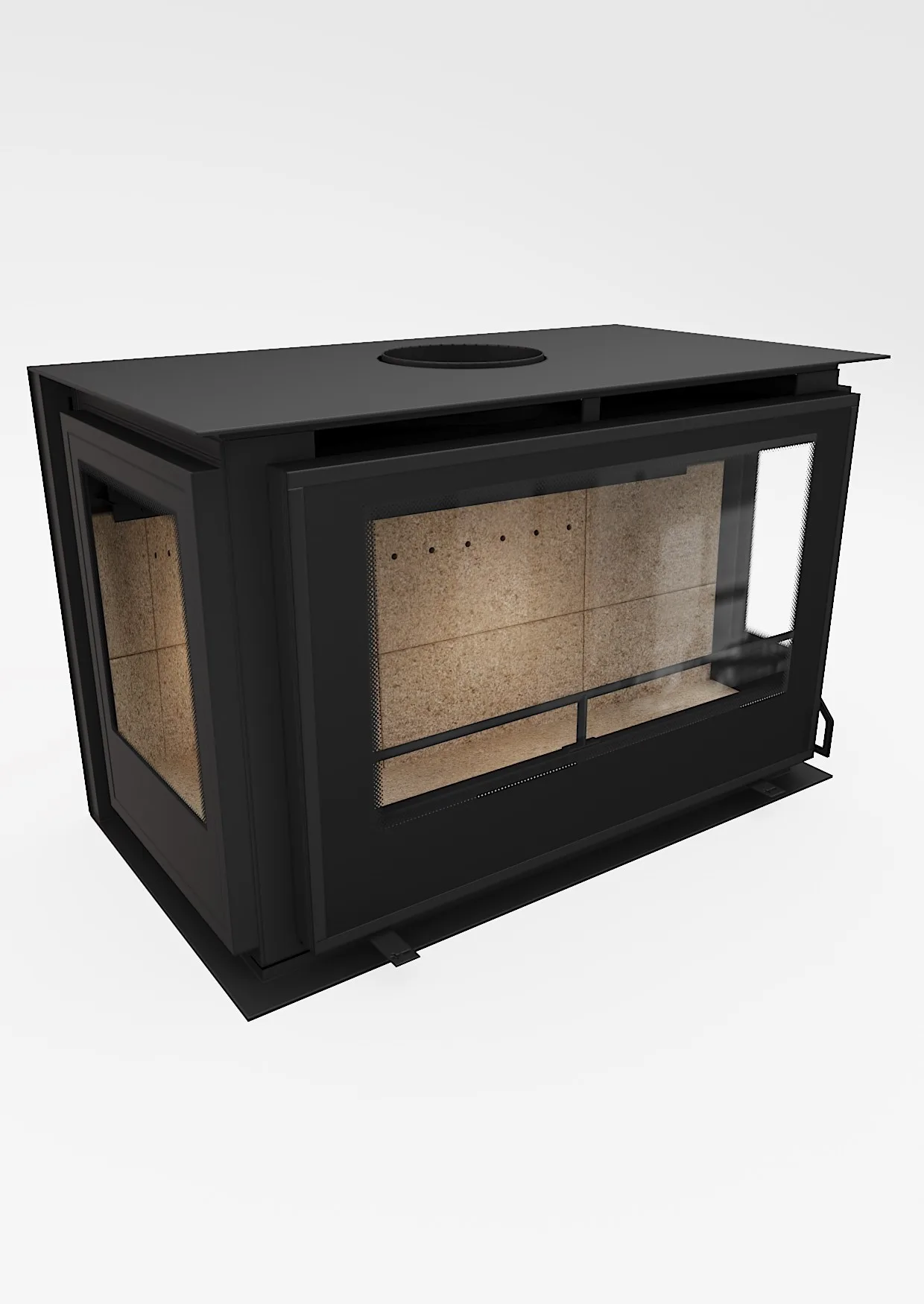 Chimenea de leña PI UNIVERSAL 80x55 (3 CARAS) Regalfire