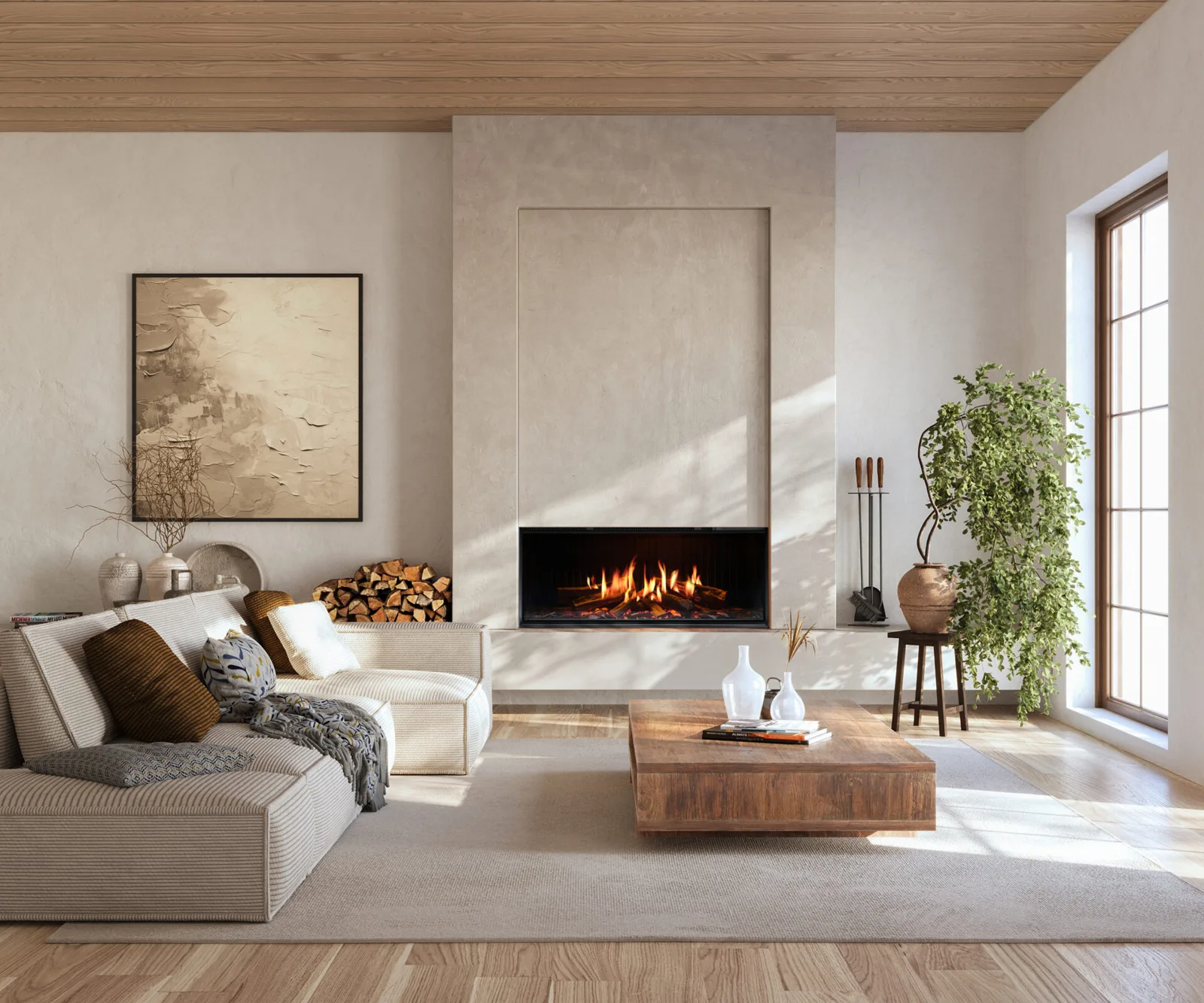 Chimenea eléctrica holográfica Trimline iX10 Solus