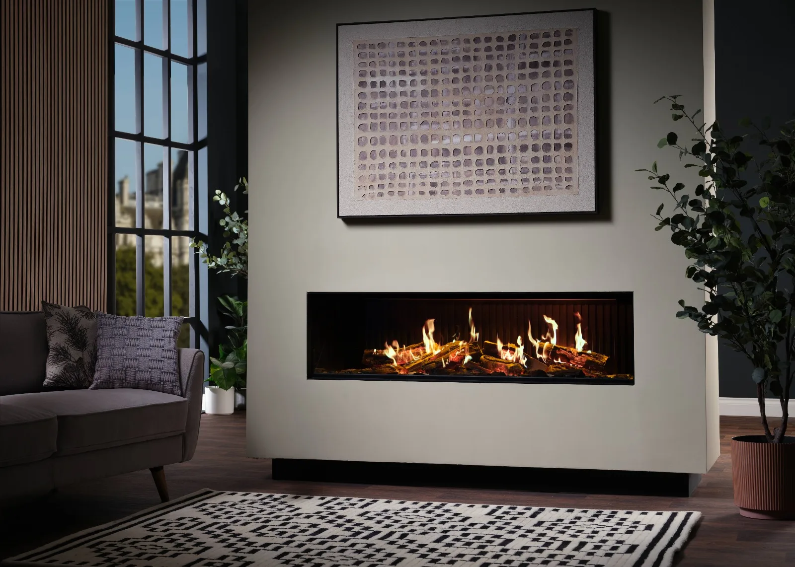 Chimenea eléctrica holográfica Trimline iX15 Solus
