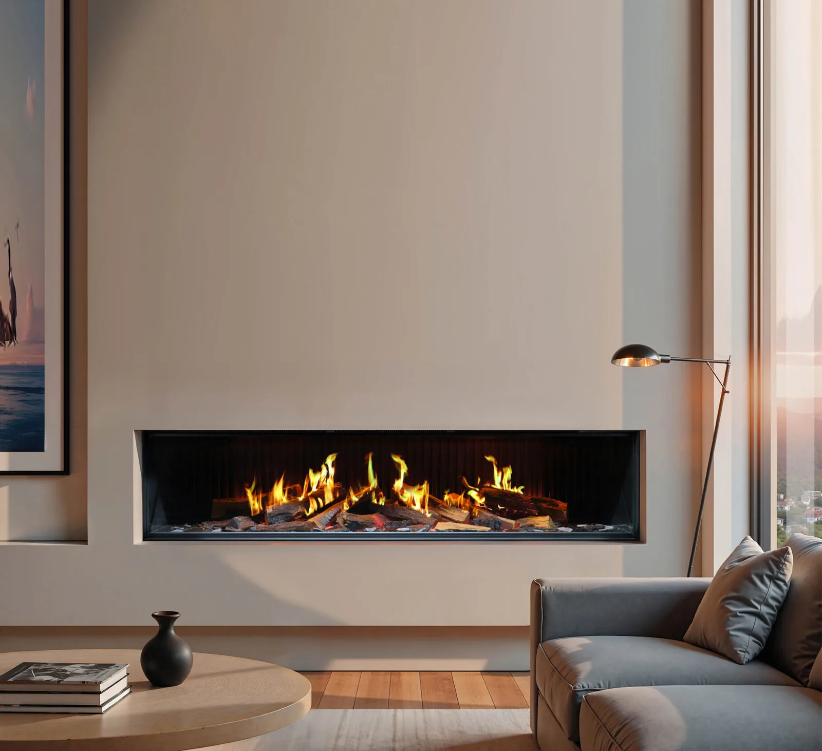 Chimenea eléctrica holográfica Trimline iX18 Solus
