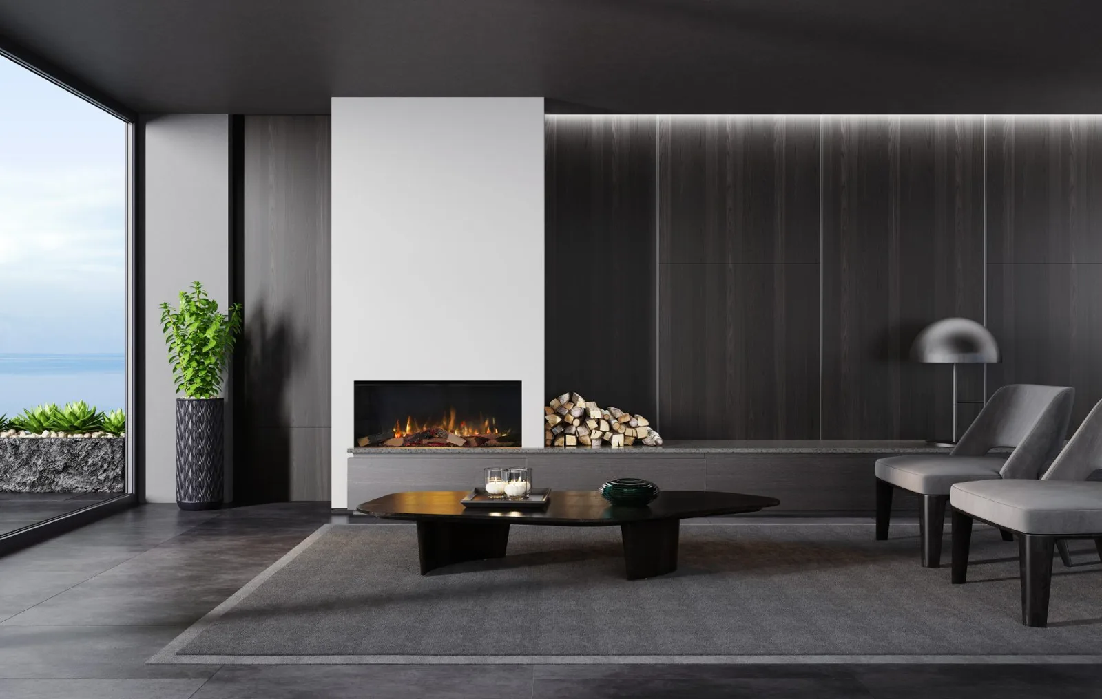 Chimenea eléctrica Trimline 100E Solus