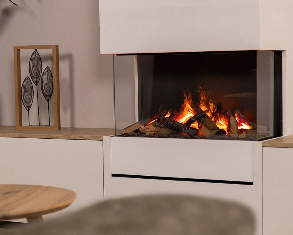 Chimenea eléctrica Vapor 3 Pasos (Frontal, rincón, doble esquina)