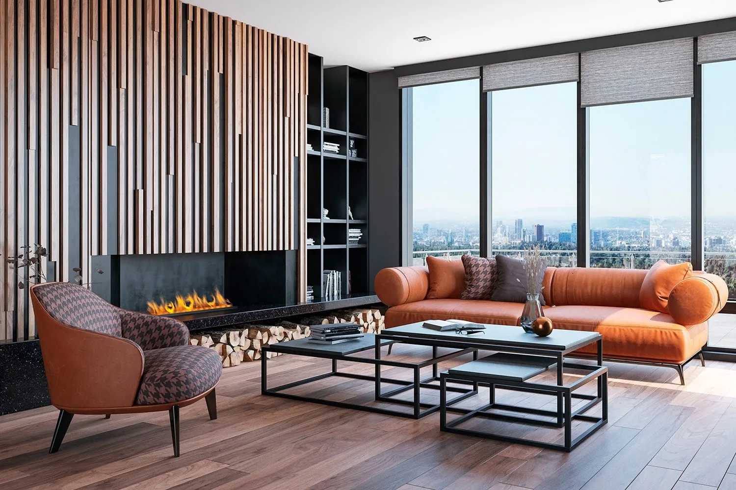 Chimenea eléctrica Vapor 500 RBR (Led entrelazable)