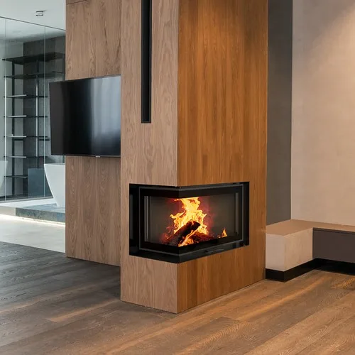 Chimenea KRATKI MBM izquierda 10 kW Ø 200 puerta elevable vidrio doblado