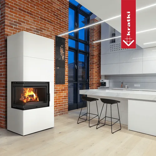 Chimenea Modulares Simple Box 8 kW Ø 200 Bianco