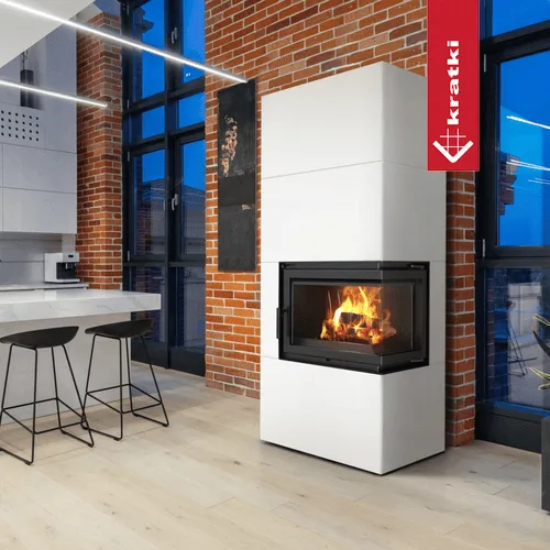 Chimenea Modulares Simple Box 8 kW Ø 200 Bianco