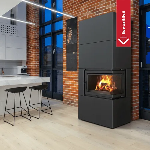 Chimenea Modulares Simple Box 8 kW Ø 200 revestimiento negro