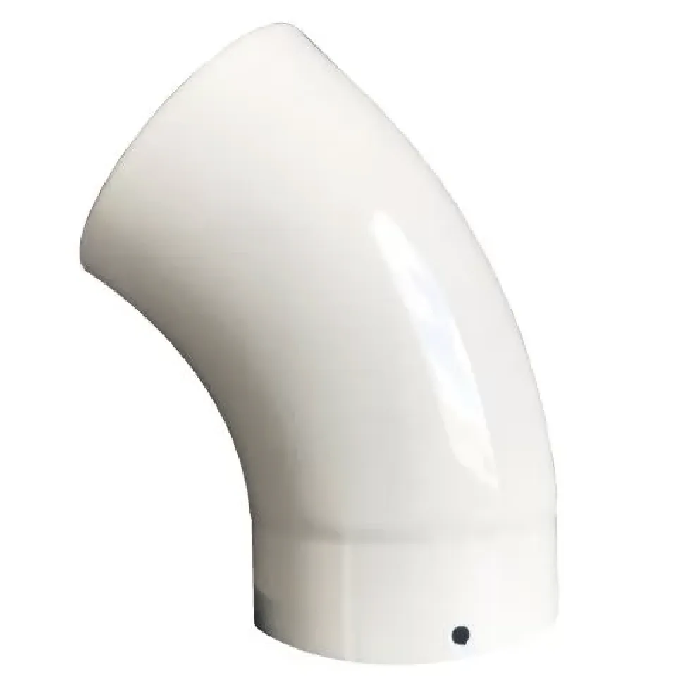 Codo a 90º en Tubo esmaltado blanco 0,6mm Jotul