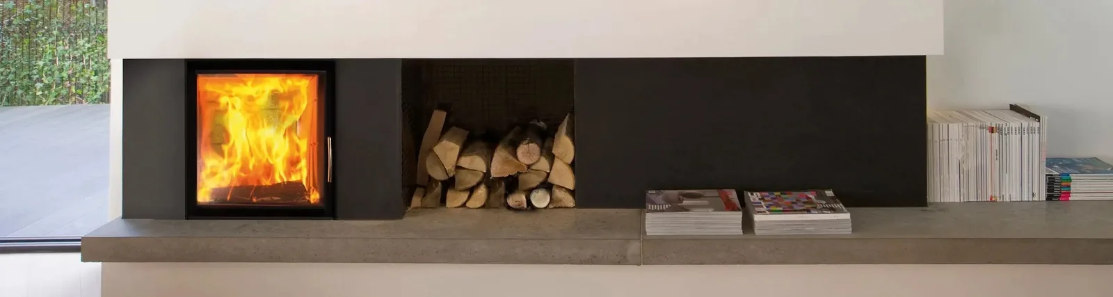 CONCEPT 540 Chimenea de leña (una cara)BODART & GONAY