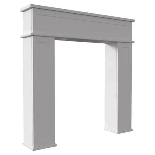 Consola chimenea TWIST blanco autoensamblado