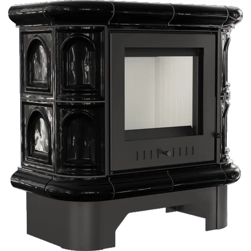 Estufa de acero de azulejos KRATKI WK440 Ø 130 5,5 kW negro