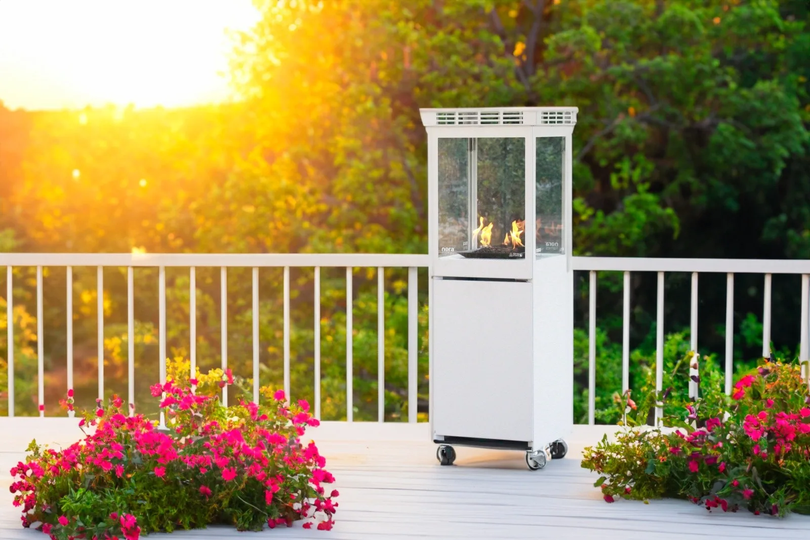 Estufa de gas exterior ASPRO blanco
