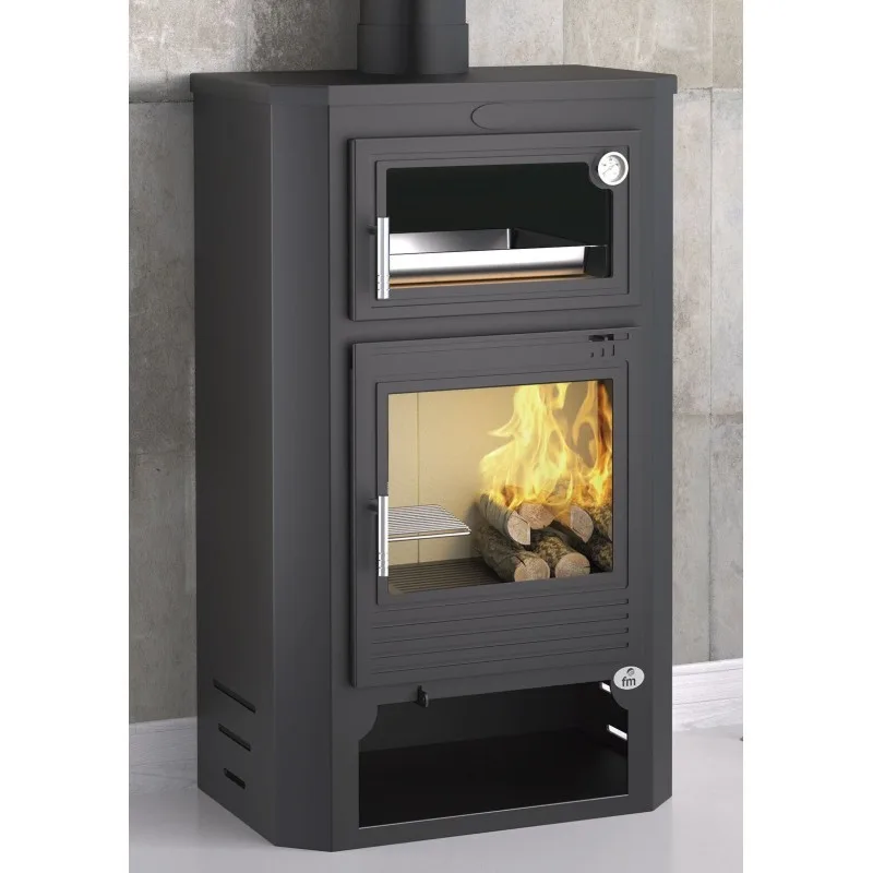 Estufa de leña con horno envolvente M-104