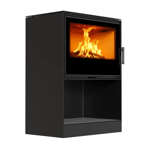 Estufa de leña de acero KRATKI KARI 80 Ø 180 12 kW espacio de madera