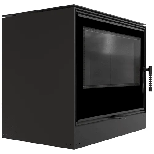 Estufa de leña de acero KRATKI KARI 80 Ø 180 12 kW thermotec negro