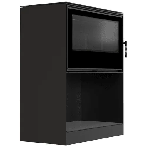 Estufa de leña de acero KRATKI KARI 95 Ø 180 14 kW espacio de madera revestimiento thermotec negro