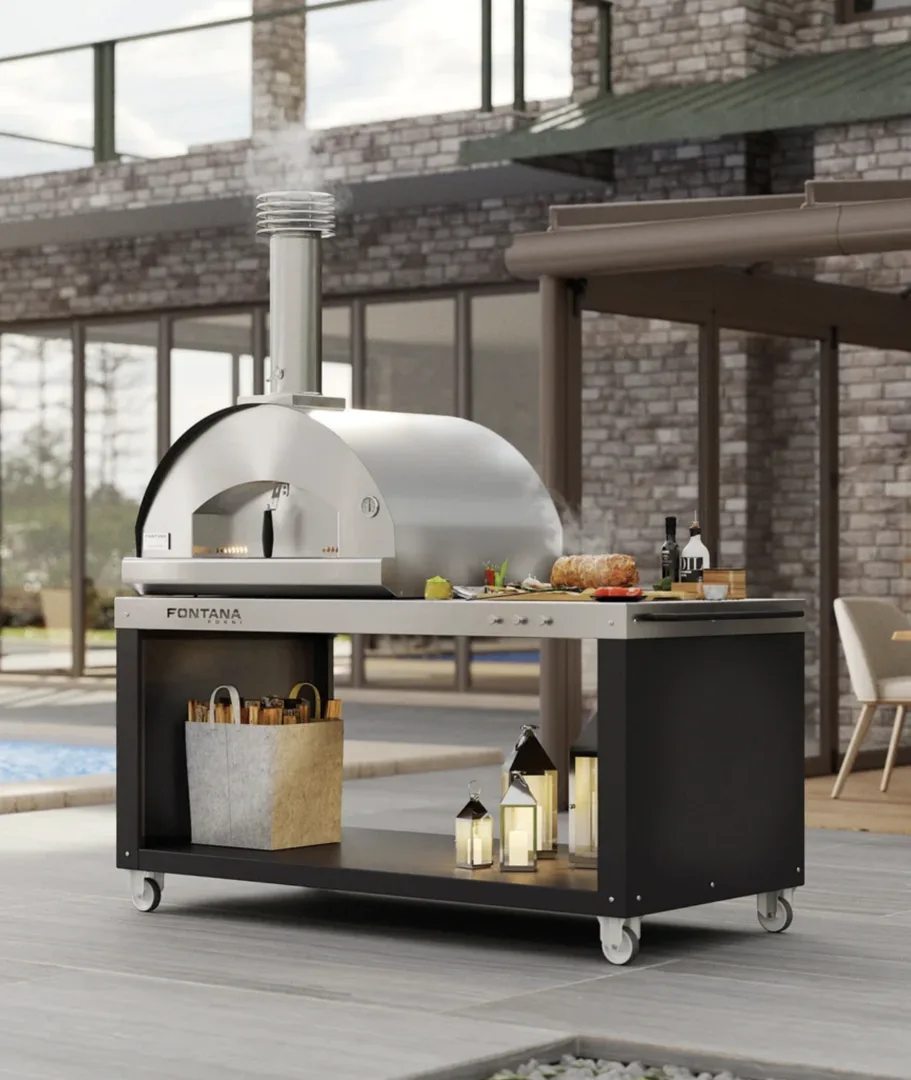 Horno de Gas Fontana Mangiafuoco Inoxidable