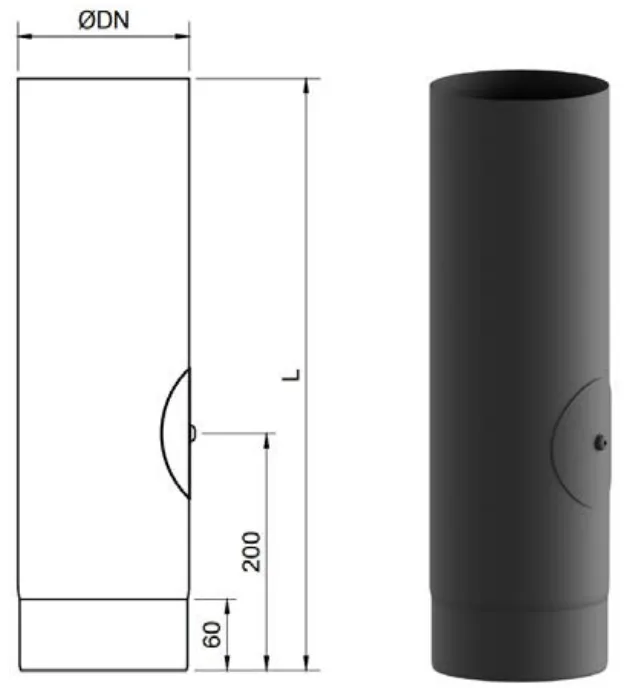 Módulo recto 1000 mm con inspección Exoleña Premium