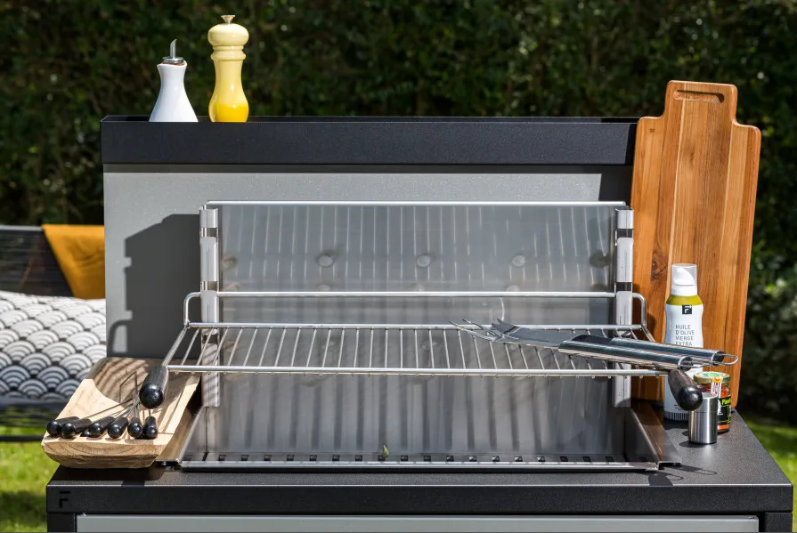 PARRILLA DE ACERO INOX 961.66 EMPOTRADA O INDEPENDIENTE 66CM